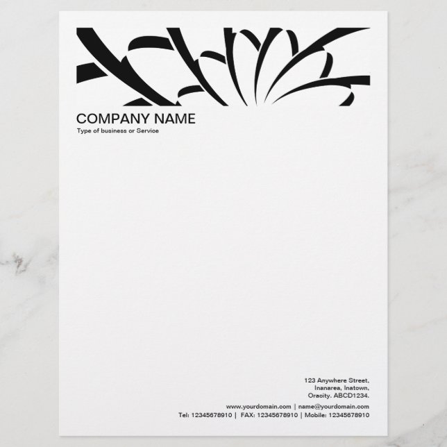 2 in koptekst 1/2-inch rand - geometrische ventila briefhoofd (Voorkant)