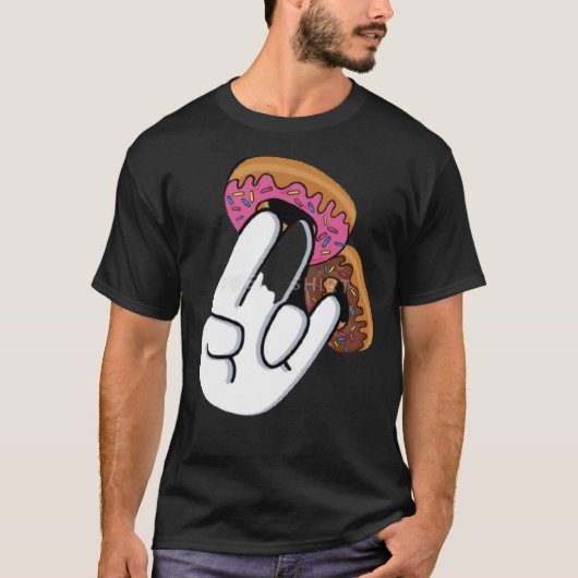 2 in roze 1 in de Stink Dirty Donut Funny Gif T-shirt (Voorkant)