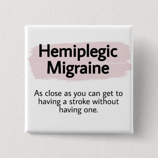 2-inch badge - hemiplegische migraine vierkante button 5,1 cm (Voorkant)