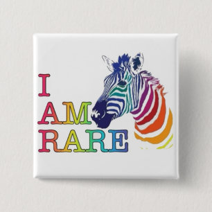 2-inch badge - Ik ben zeldzaam Vierkante Button 5,1 Cm