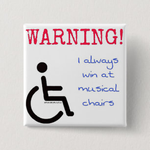 2-inch badge - muziekstoelen vierkante button 5,1 cm