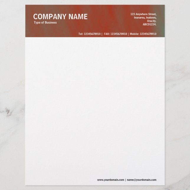 2 inch header - gekleurde textuur briefhoofd (Voorkant)