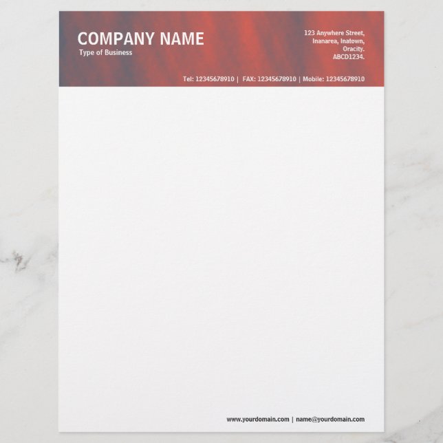 2 inch header - gekleurde textuur briefhoofd (Voorkant)