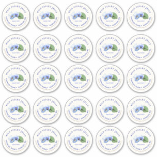 2-inch Mason Jar Label Violet Jelly Vinyl