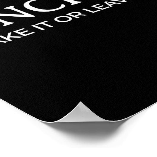 2 inch neem het of laat het sarcastische grap poster (Hoek)