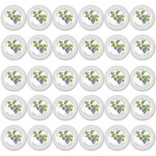 2-inch reguliere Mason-jar-deksel Vinyl Blueberry Sticker