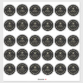 2-inch reguliere Mason-prik vinylhoning zwart Sticker (Vel)