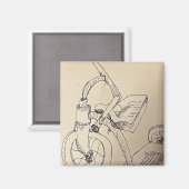 2 inch Square Magnet (Voorkant / Achterkant)