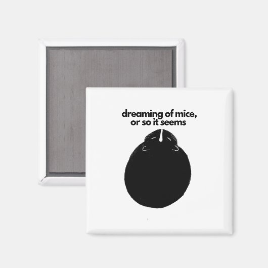 2 inch Square Magnet "Dreaming of Mice" (Voorkant / Achterkant)