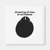 2 inch Square Magnet "Dreaming of Mice" (Voorkant)