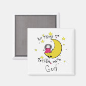 2 Inch Square Magnet met scriptie (Voorkant / Achterkant)