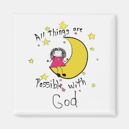 2 Inch Square Magnet met scriptie