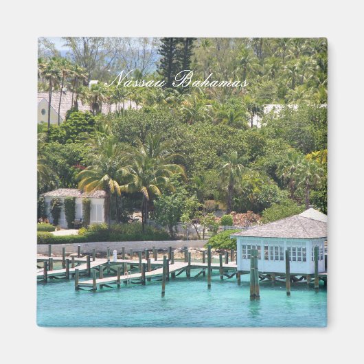 2 Inch Square Magnet, Nassau Bahamas Magneet (Voorkant)