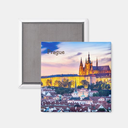 2 Inch Square Magnet Prague (Voorkant / Achterkant)