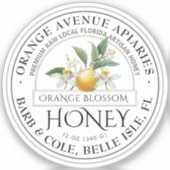 2-inch staatsnaam en ventilator geïllustreerd honi sticker (Voorkant)