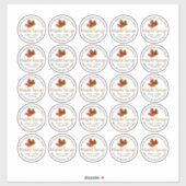 2-inch standaard Mason Jar Cat Label Maple Syrup (Vel)