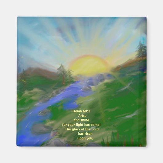 2 inch vierkante magneet inspirerend geschriften (Voorkant)