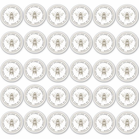 2-inch vinylason bijenhoningetiket sticker (Voorkant)