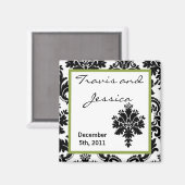 2-inch x2-inch zwarte, zwarte, breedband afdrukken magneet (Voorkant / Achterkant)