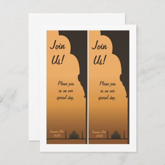 2 Indiase droom Save the Date Bladwijzer Aankondigingskaart (Voorkant / Achterkant)