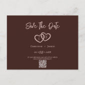 2 Ineengestrengelde harten met Initialen Save the  Briefkaart (Voorkant)