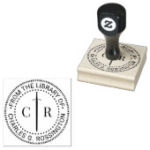 2 Initiaal Monogram Keltisch Zwaard Bibliotheek Bo Rubberstempel (Gestempeld)