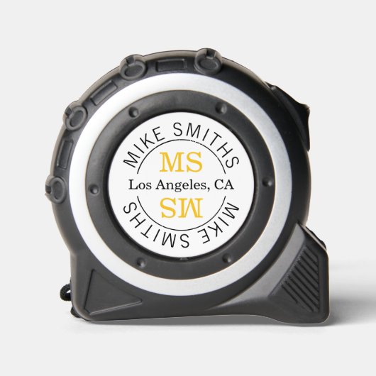 2 Initialen en Naam Gepersonaliseerd Rolmaat (Voorkant)