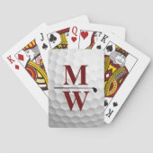 2-Initialen Monogram op oversized balkuiltjes Pokerkaarten (Achterkant)