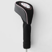 2-Initialen Monogram vrouwelijk roze Golfheadcover (Schuin)