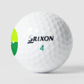 2-initialen Verticaal Monogram Modern 2-tone groen Golfballen (Logo)