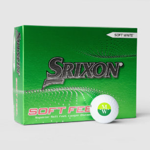 2-initialen Verticaal Monogram Modern 2-tone groen Golfballen