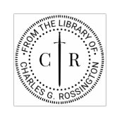 2 Initieel Monogram Keltisch Zwaard Bibliotheek Bo Rubberstempel (Afrduk)