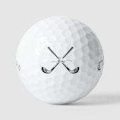 2 Initiële Monogram Golfballen - Gepersonaliseerd (Voorkant)