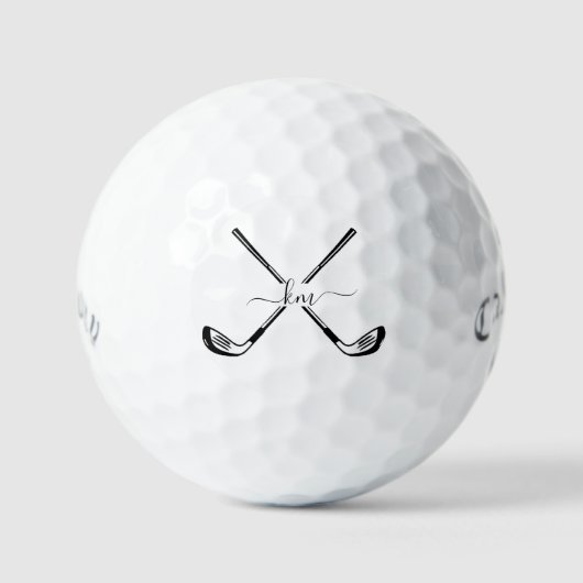 2 Initiële Monogram Golfballen - Gepersonaliseerd (Voorkant)