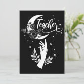 2- Inspirerend leraar sjirt, minimalistische leraa Bedankkaart (Staand voorkant)