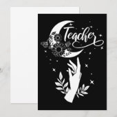 2- Inspirerend leraar sjirt, minimalistische leraa Bedankkaart (Voorkant / Achterkant)