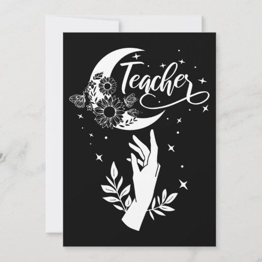 2- Inspirerend leraar sjirt, minimalistische leraa Kaart (Voorkant)
