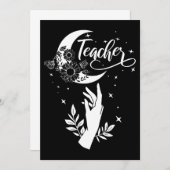 2- Inspirerend leraar sjirt, minimalistische leraa Kaart (Voorkant / Achterkant)