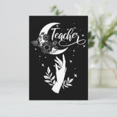 2- Inspirerend leraar sjirt, minimalistische leraa RSVP Kaartje (Staand voorkant)