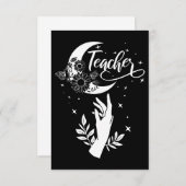 2- Inspirerend leraar sjirt, minimalistische leraa RSVP Kaartje (Voorkant / Achterkant)