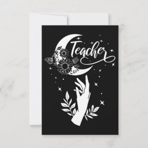 2- Inspirerend leraar sjirt, minimalistische leraa RSVP Kaartje