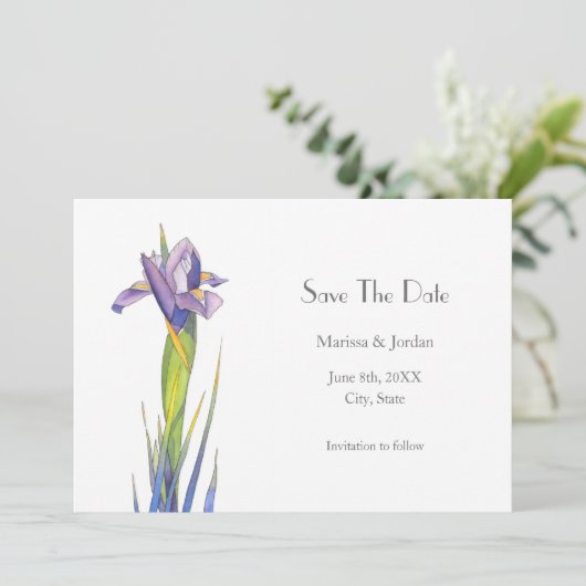 2 iris save the date (Staand voorkant)