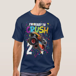 2 jaar 2e verjaardag Monster Truck Ik ben klaar om T-shirt