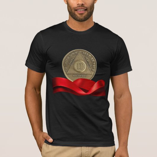 2 jaar AA Jubileum Coin Red Ribbon T-shirt (Voorkant)