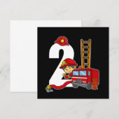 2 jaar brandweerdag brandende vrachtwagen 2e verja kaart (Voorkant / Achterkant)