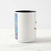 2 Jaar CUSTOM NAME AA Vlinders Bloemen Mok (Midden)