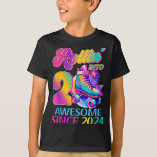 2 Jaar Geweldig Sinds 2024 Hockey Thema Verjaardag T-shirt