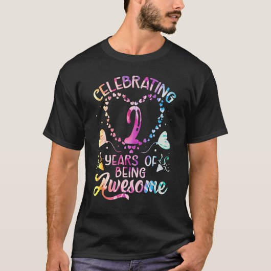 2 jaar Geweldige 2 jaar oud 2e verjaardag T-shirt (Voorkant)