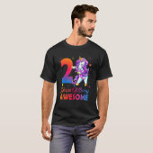 2 jaar Geweldige Unicorn Flossing sinds 20 T-shirt (Voorkant volledig)