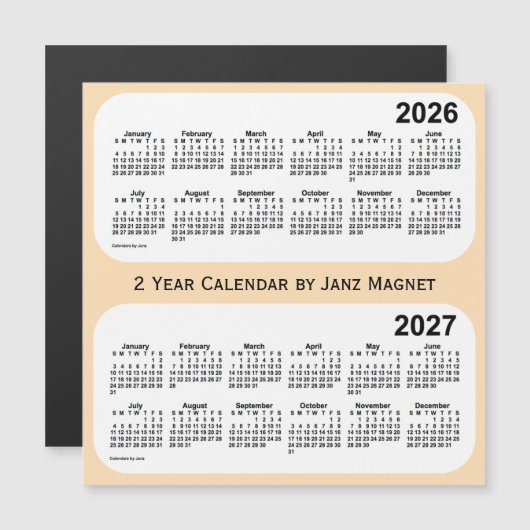 2 jaar hittekalender 2 jaar door Janz Magnet (Voorkant / Achterkant)